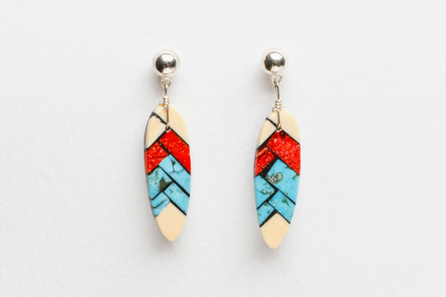 Mosaic Earrings, Santo Domingo Pueblo