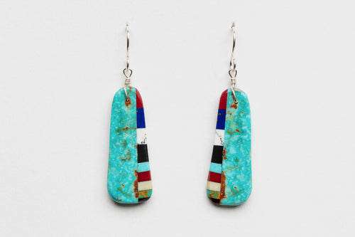 Mosaic Slab Earrings, Santo Domingo Pueblo