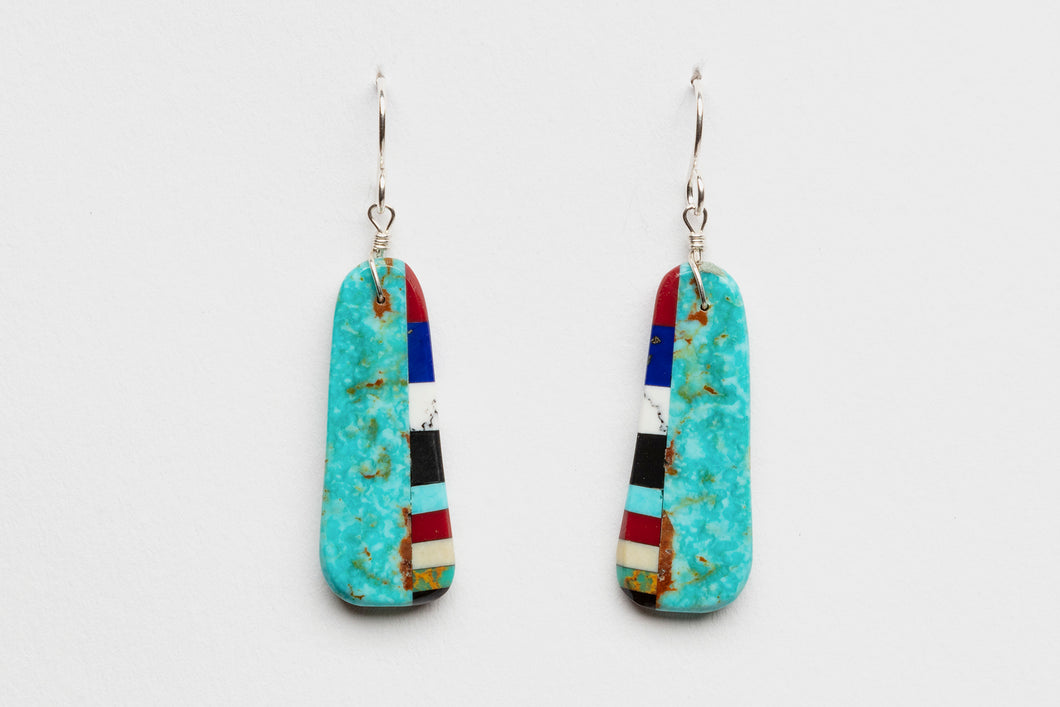 Mosaic Slab Earrings, Santo Domingo Pueblo