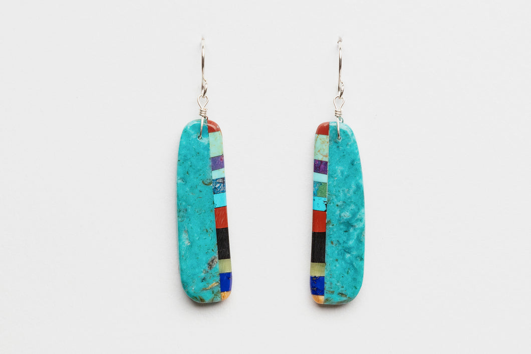 Mosaic Slab Earrings, Santo Domingo Pueblo