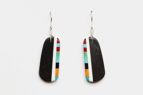 Mosaic Slab Earrings, Santo Domingo Pueblo
