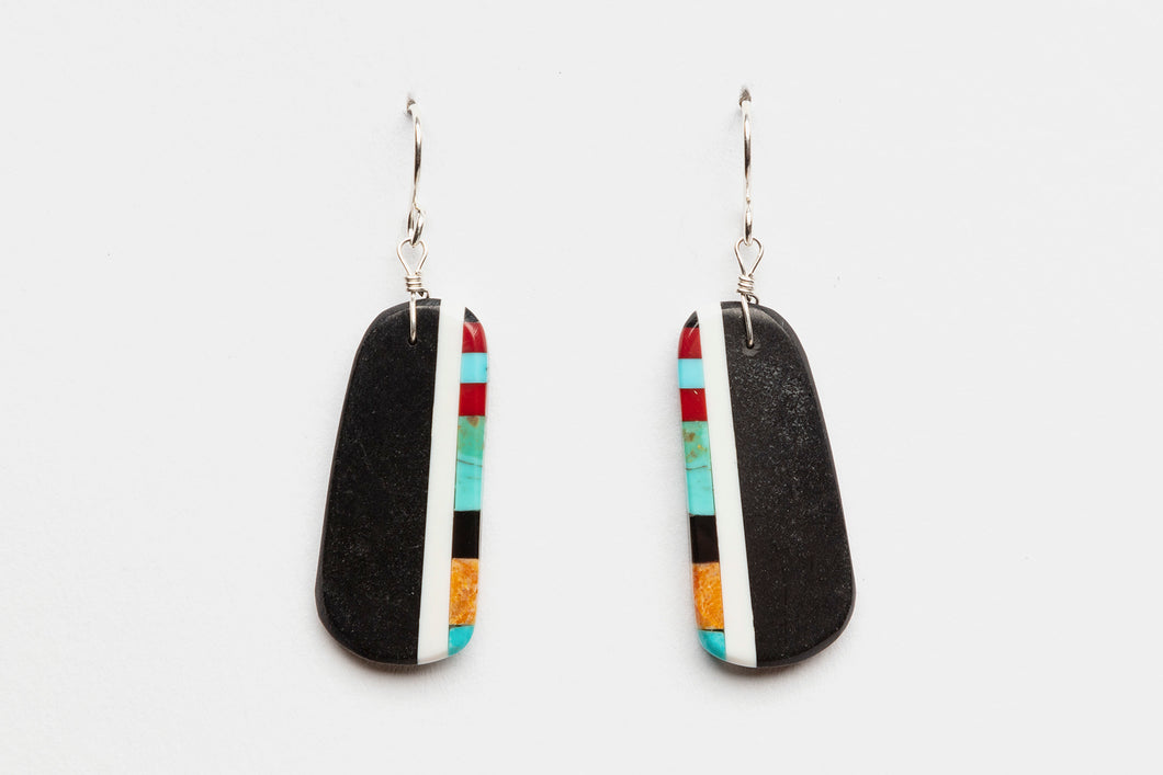 Mosaic Slab Earrings, Santo Domingo Pueblo