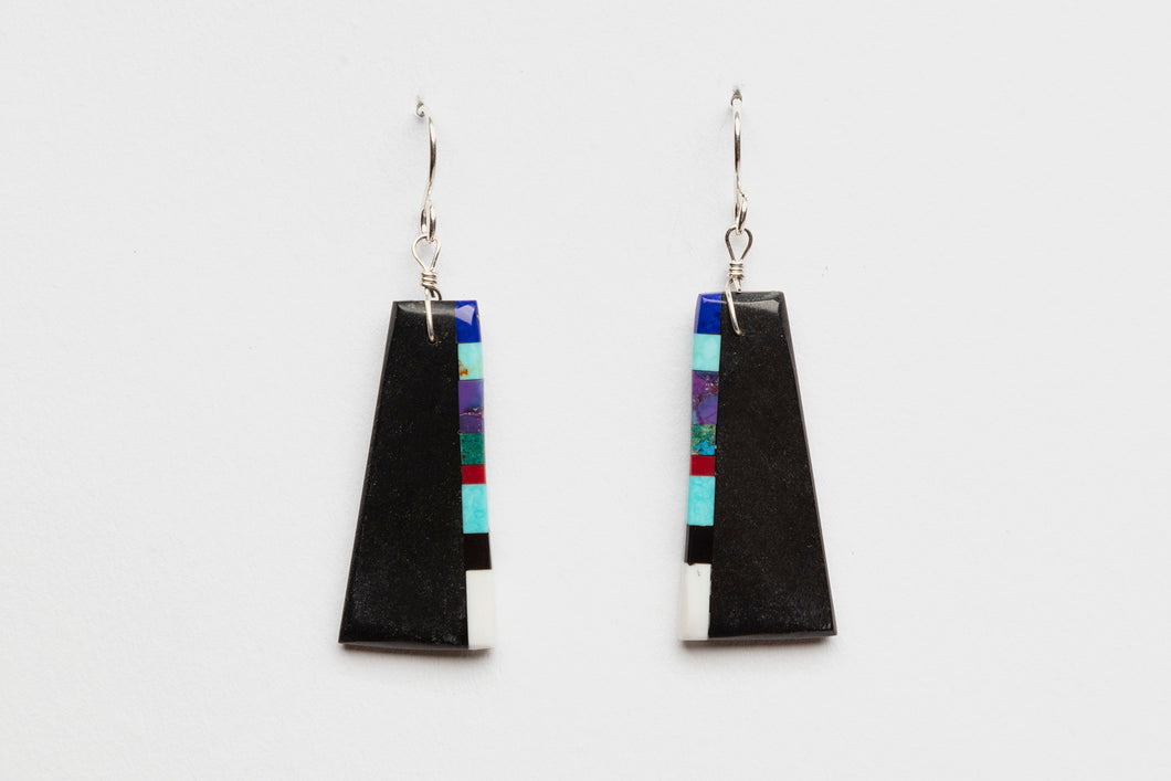 Mosaic Slab Earrings, Santo Domingo Pueblo