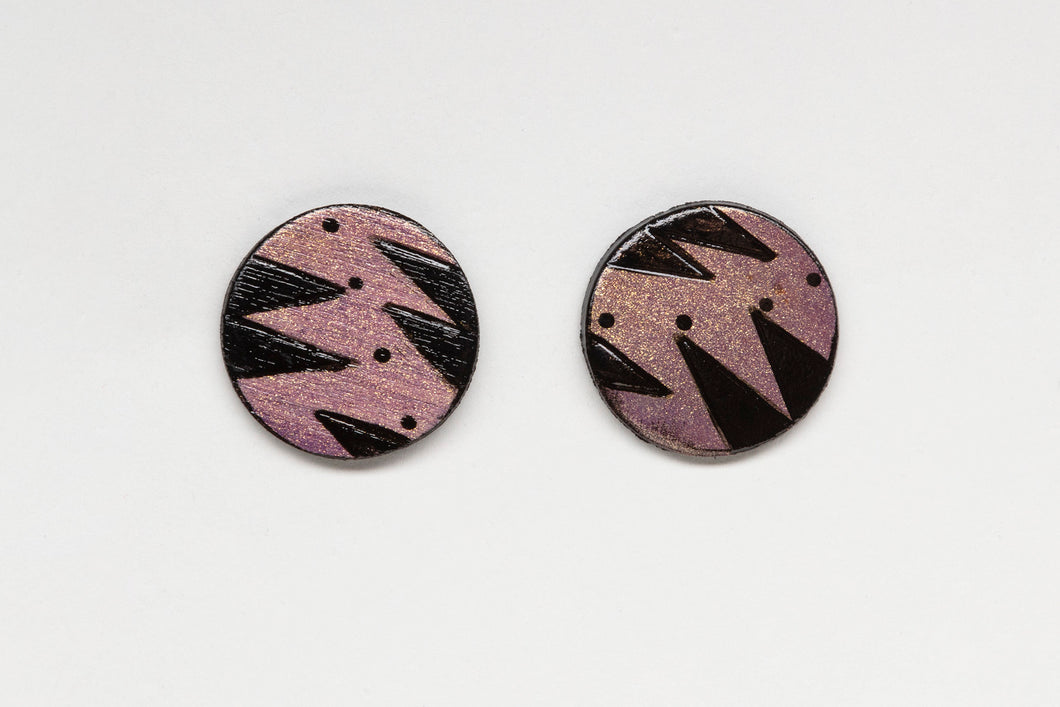 Hand Painted Post Earrings, Santo Domingo