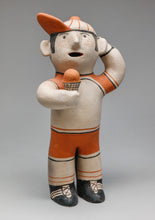 Baseball Player Eating Ice Cream, c. 1980 by Louis Naranjo (1932-1997), Cochiti