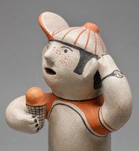 Baseball Player Eating Ice Cream, c. 1980 by Louis Naranjo (1932-1997), Cochiti