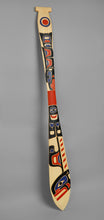 Paddle depicting Killer Whale and Raven by Tim Alfred, Kwakwaka'wakw First Nation