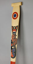 Paddle depicting Killer Whale and Salmon by Tim Alfred, Kwakwaka'wakw First Nation