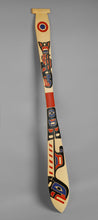 Paddle depicting Killer Whale and Salmon by Tim Alfred, Kwakwaka'wakw First Nation