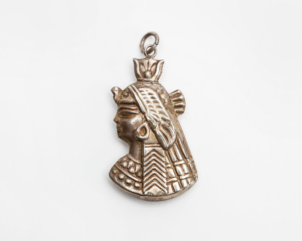 Vintage Repoussé Pharaoh Pendant, c. 1960, Egyptian – Quintana Galleries