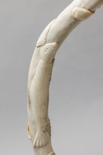 Antler Carving on Base with Narwhale, c. 1990 by Salomonie Joe Pootoogook (b. 1954)