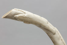 Antler Carving on Base with Narwhale, c. 1990 by Salomonie Joe Pootoogook (b. 1954)