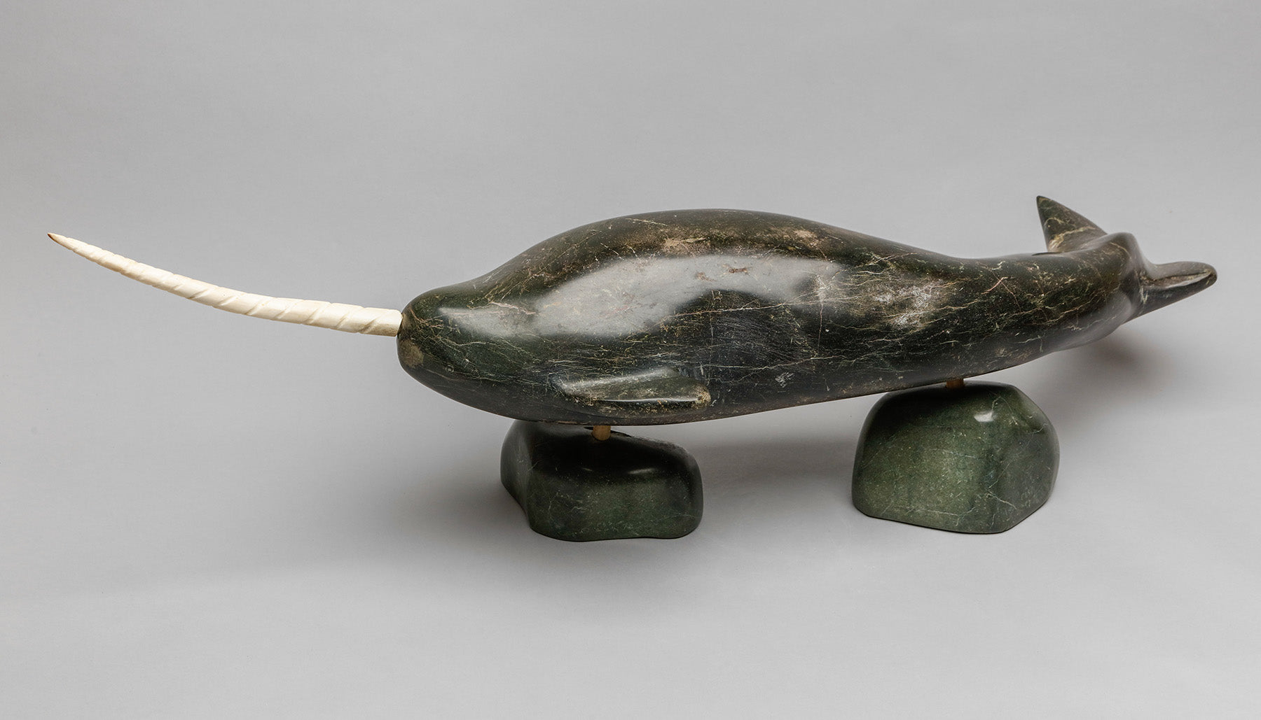 Large Narwhale, c. 1980 Inuit Carving – Quintana Galleries