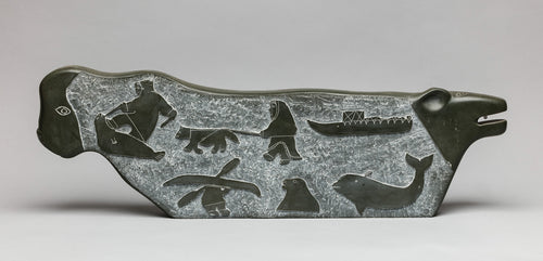 Double Sided Transformational with Hunting Scenes, c. 1970 by Jacob Tumic (b. 1917)