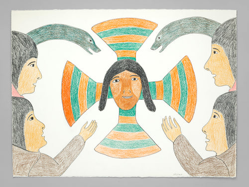 Admiring Sedna (Sea Goddess) by Victoria Mamnguqsualuk, Inuit