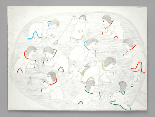My Family Fishing by Victoria Mamnguqsualuk, Inuit