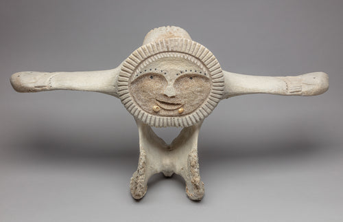 Large Vertebrae Dancer with Spirit Shaman Transformation by Edwin Weyiouanna, Inupiaq