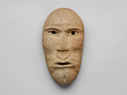 Vintage Whalebone Portrait Mask, Inupiaq Culture