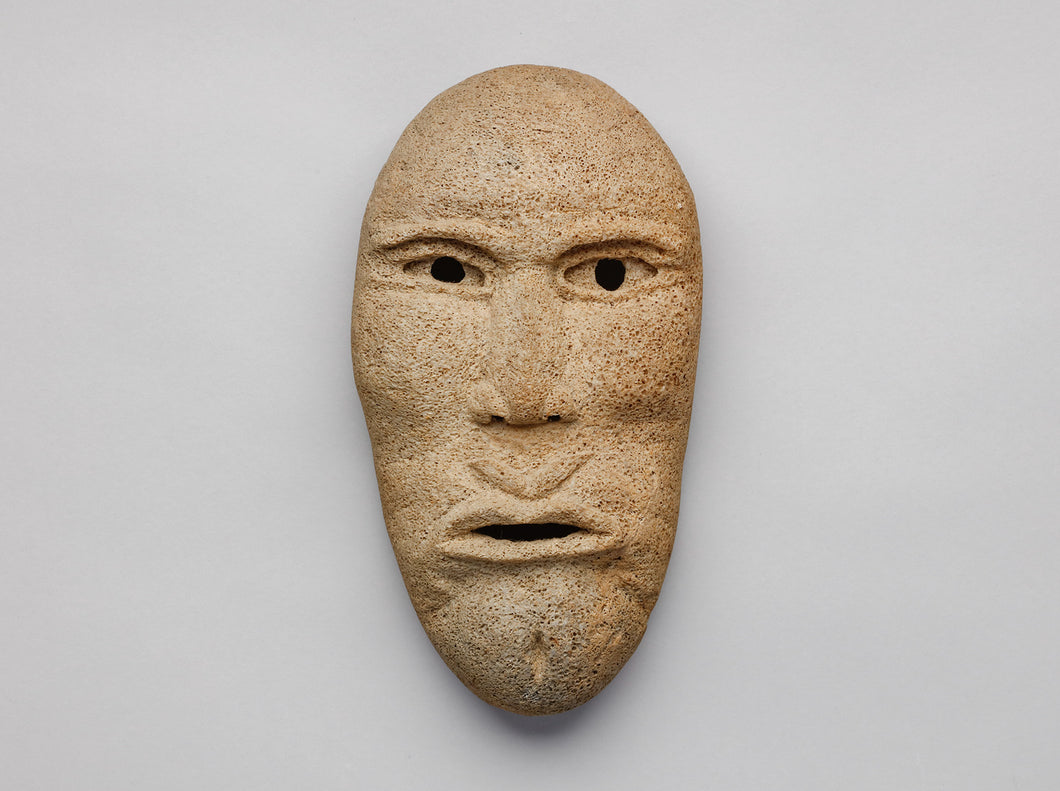 Vintage Whalebone Portrait Mask, Inupiaq Culture