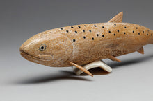 Carving depicting Trout by Aaron Oseuk Sr. (1940-2008), Yup'ik
