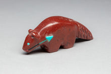 Wolf Fetish with Heartline by David Tapia, Zuni