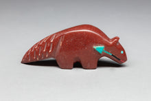 Wolf Fetish with Heartline by David Tapia, Zuni