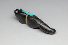 Wolf Fetish with Medicine Bundle by Herbert Halate, Zuni