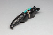 Wolf Fetish with Medicine Bundle by Herbert Halate, Zuni
