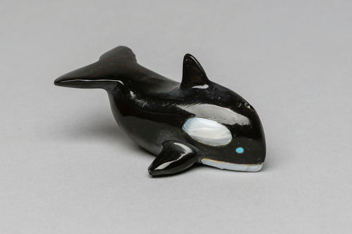 Killer Whale Fetish Carving by Calvert Bowannie, Zuni