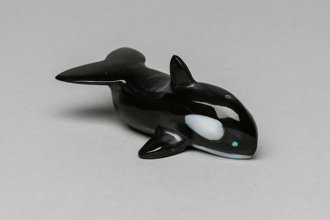 Killer Whale Fetish Carving by Calvert Bowannie, Zuni