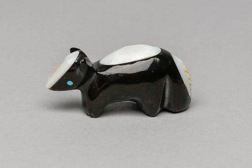Skunk Fetish Carving by Calvert Bowannie, Zuni