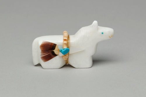Horse Fetish With Medicine Bundle by Edwin Begay, Navajo