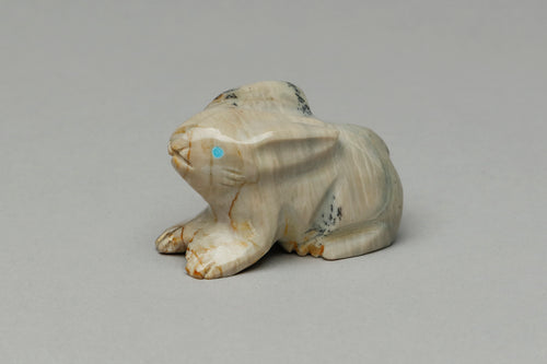 Rabbit Fetish Carving by Calvert Bowannie, Zuni