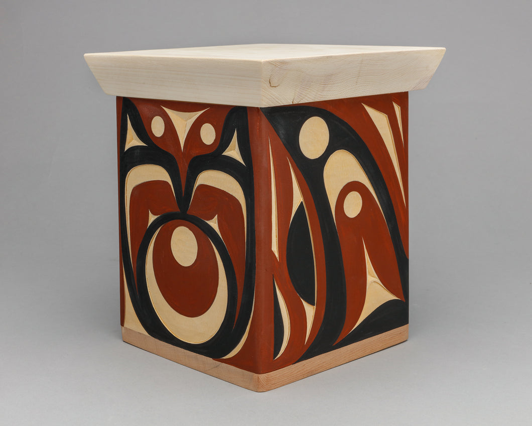 A Whale's Tail Bentwood Box By Andy Wilbur Peterson, Skokomish