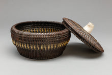 Baleen Basket with Seal Finial, c. 1980, Inupiaq