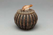 Baleen Basket with Seal Finial, c. 1980, Inupiaq