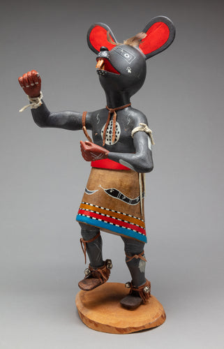 Warrior Mouse Carving by Ted Secatero, Navajo
