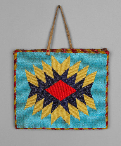 Two Sided Plateau Beaded Purse with Geometric Design, c. 1940