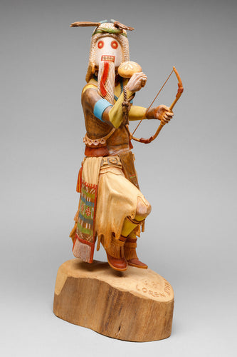 Rare Albino Chakwaina (Warrior) Kachina, 1984 by Loren Phillips, Hopi