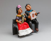 Frida and Diego Sitting on Bench by Josefina Aguilar, Mexico