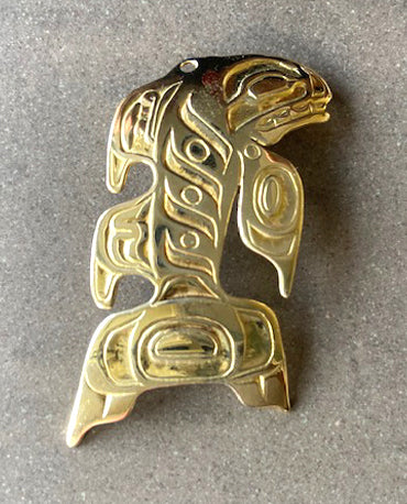 Pin / Pendant Depicting Dogfish, Design by Dorothy Grant, Haida First Nation
