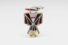 Vintage Zuni Inlay Thunderbird Ring, c. 1970