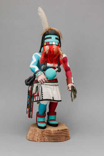 Angak’china (Long Hair) Kachina, 1988 by Clifford Bahnimptewa (1938-1984), Hopi