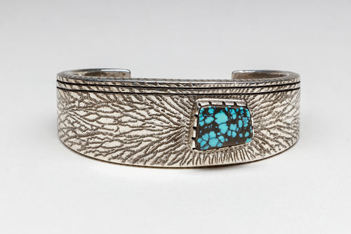 Tufa Cast Kingman Turquoise Bracelet, Navajo