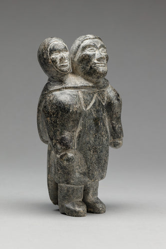 Vintage Inuit Mother and Child Sculpture, c. 1960