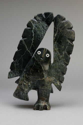 Owl with Raised Wings by Adamie Qaumagiak, Inuit