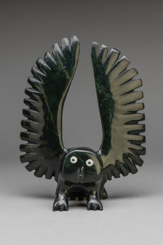 Owl with Raised Wings by Samayualie Akesule, Inuit