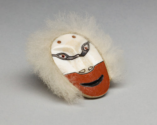 Yupik Spirit Mask Pin by Eugene Tiulana, Siberian Yup'ik