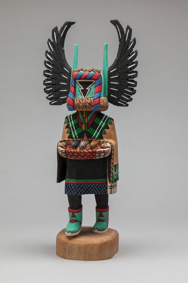 Crow Mother Kachina by Bennett Sockyma, Hopi – Quintana Galleries