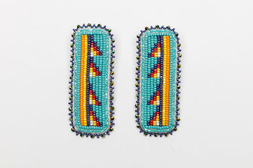 Beaded Post Earrings by Leslie Bitsie Jr., Navajo